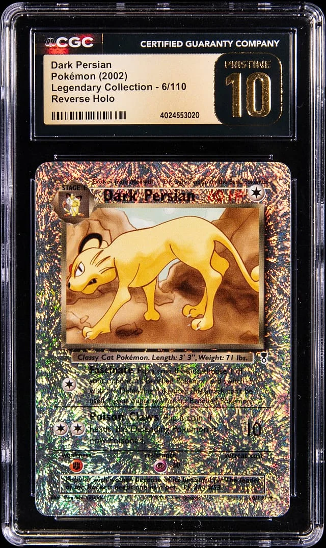 2002 Pokemon Legendary Collection Reverse Holo Dark Persian #6 card image