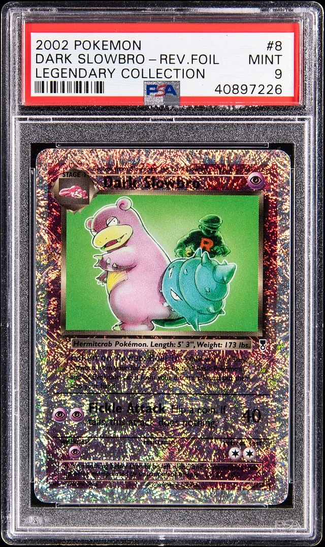 2002 Pokemon Legendary Collection Reverse Holo Dark Slowbro #8 card image