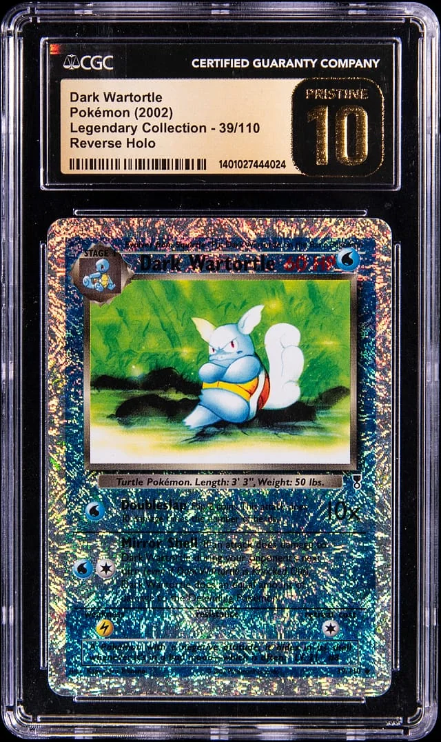 2002 Pokemon Legendary Collection Reverse Holo Dark Wartortle #39 card image