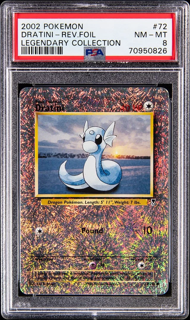 2002 Pokemon Legendary Collection Reverse Holo Dratini #72 card image