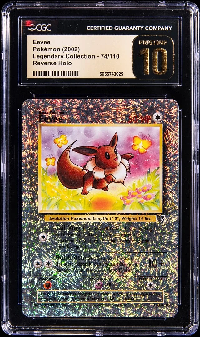 2002 Pokemon Legendary Collection Reverse Holo Eevee #74 card image