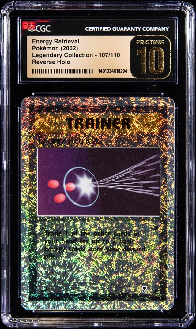 2002 Pokemon Legendary Collection Reverse Holo Energy Retrieval #107 card image