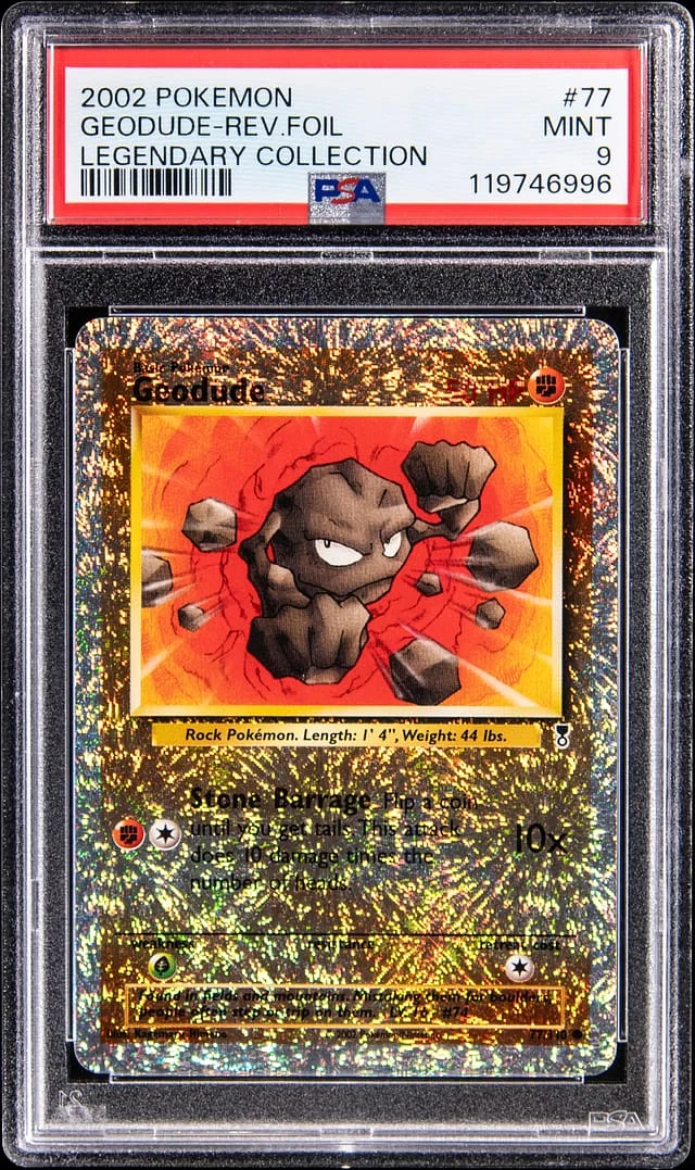 2002 Pokemon Legendary Collection Reverse Holo Geodude #77 card image