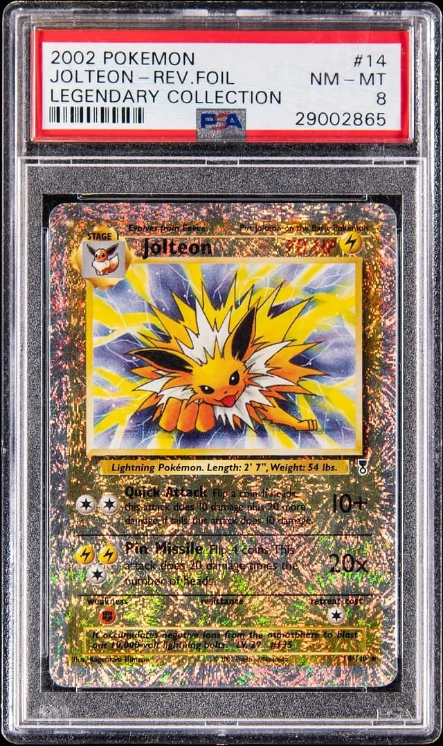2002 Pokemon Legendary Collection Reverse Holo Jolteon #14 card image
