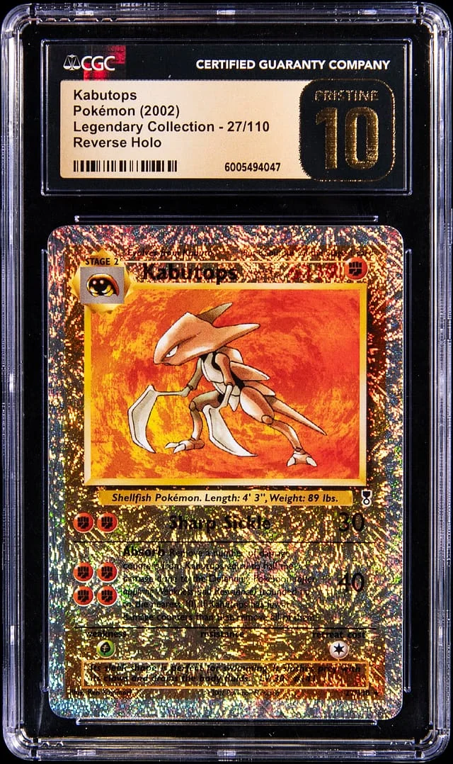 2002 Pokemon Legendary Collection Reverse Holo Kabutops #27 card image