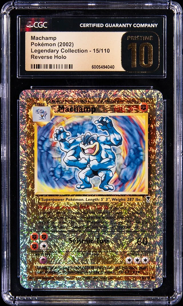 2002 Pokemon Legendary Collection Reverse Holo Machamp #15 card image