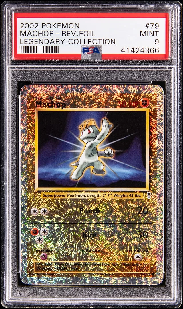 2002 Pokemon Legendary Collection Reverse Holo Machop #79 card image