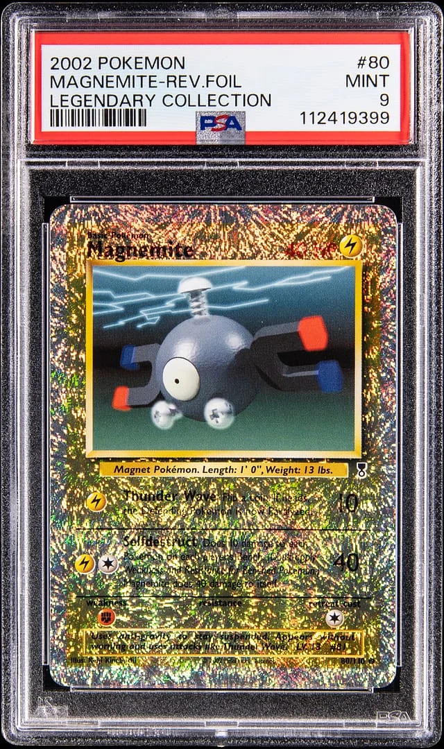2002 Pokemon Legendary Collection Reverse Holo Magnemite #80 card image