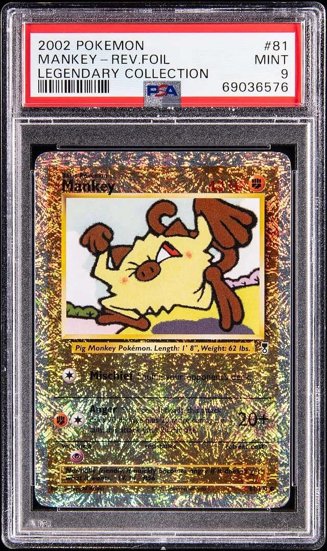2002 Pokemon Legendary Collection Reverse Holo Mankey #81 card image