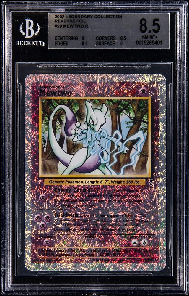 2002 Pokemon Legendary Collection Reverse Holo Mewtwo #29 card image