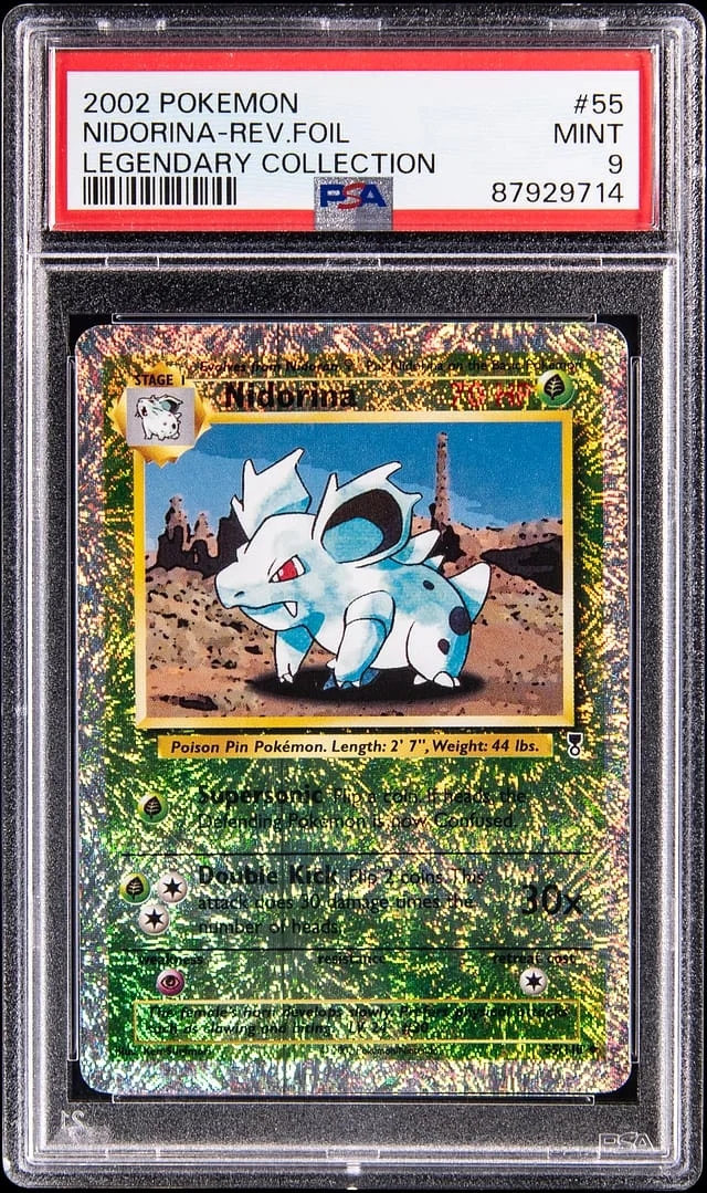 2002 Pokemon Legendary Collection Reverse Holo Nidorina #55 card image