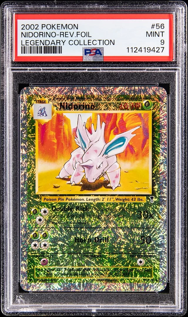 2002 Pokemon Legendary Collection Reverse Holo Nidorino #56 card image