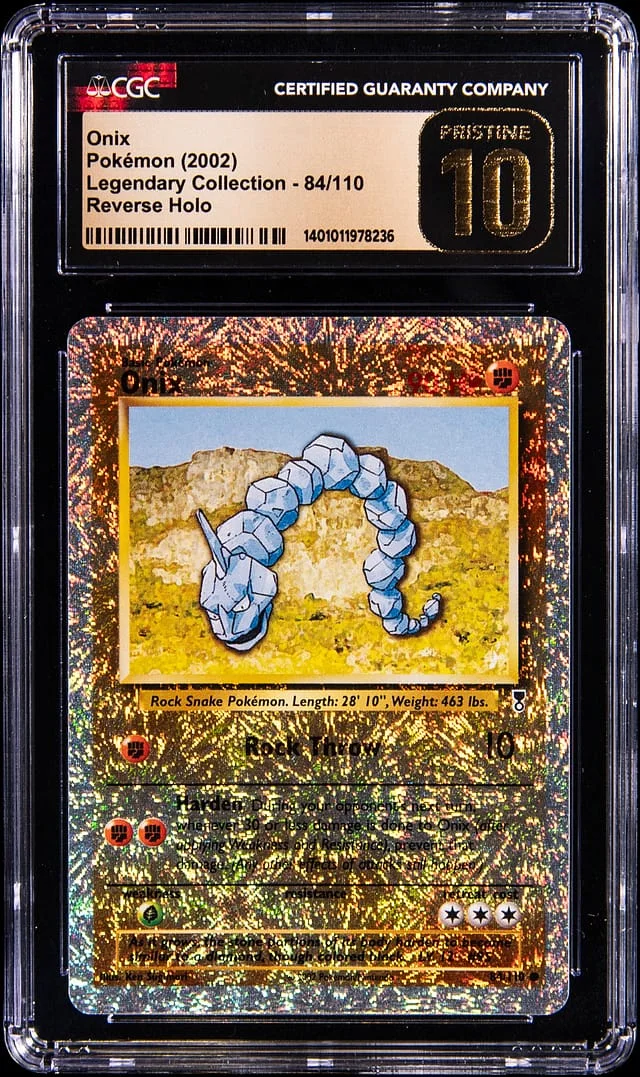 2002 Pokemon Legendary Collection Reverse Holo Onix #84 card image