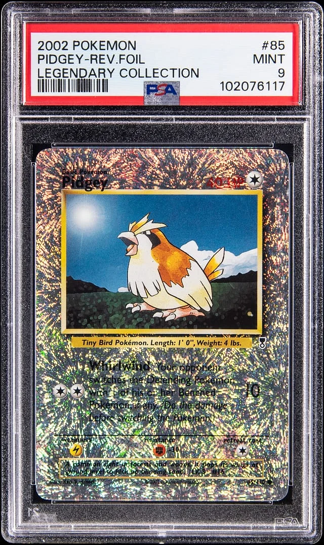 2002 Pokemon Legendary Collection Reverse Holo Pidgey #85 card image