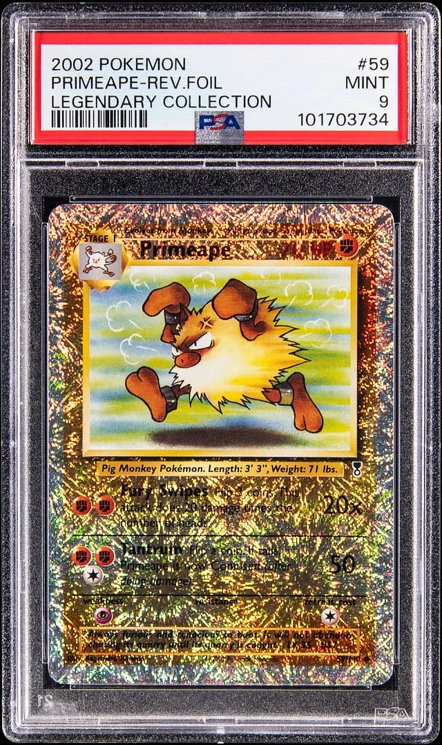 2002 Pokemon Legendary Collection Reverse Holo Primeape #59 card image