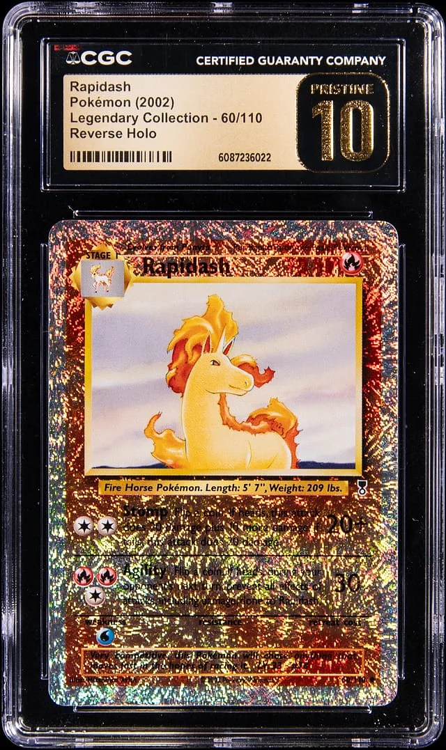 2002 Pokemon Legendary Collection Reverse Holo Rapidash #60 card image