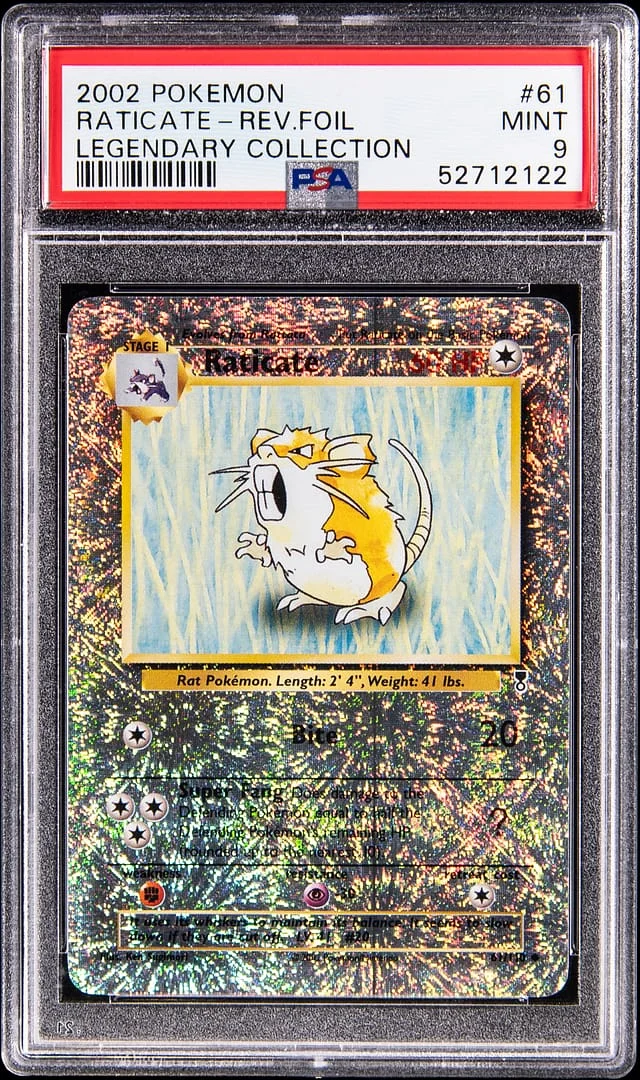 2002 Pokemon Legendary Collection Reverse Holo Raticate #61 card image