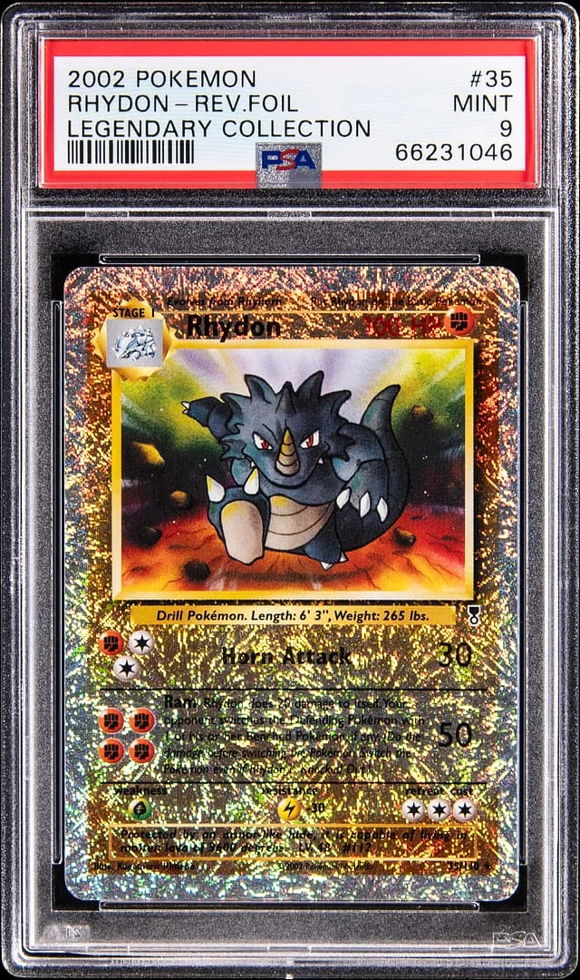 2002 Pokemon Legendary Collection Reverse Holo Rhydon #35 card image