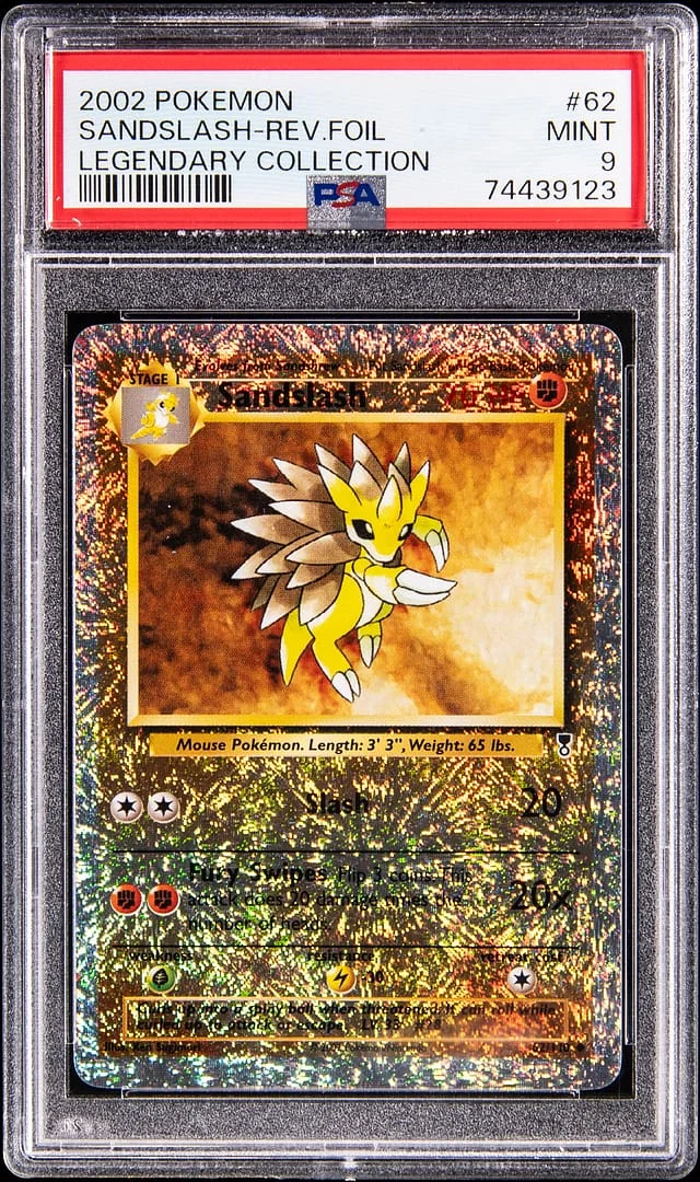 2002 Pokemon Legendary Collection Reverse Holo Sandslash #62 card image