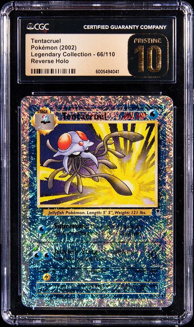 2002 Pokemon Legendary Collection Reverse Holo Tentacruel #66 card image
