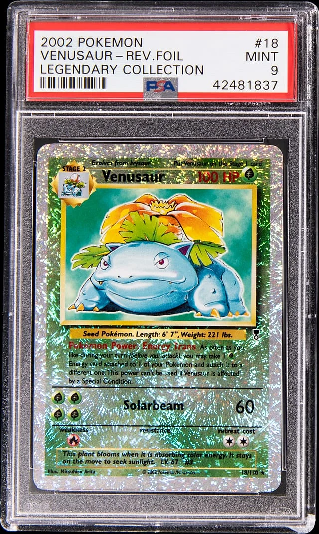 2002 Pokemon Legendary Collection Reverse Holo Venusaur #18 card image
