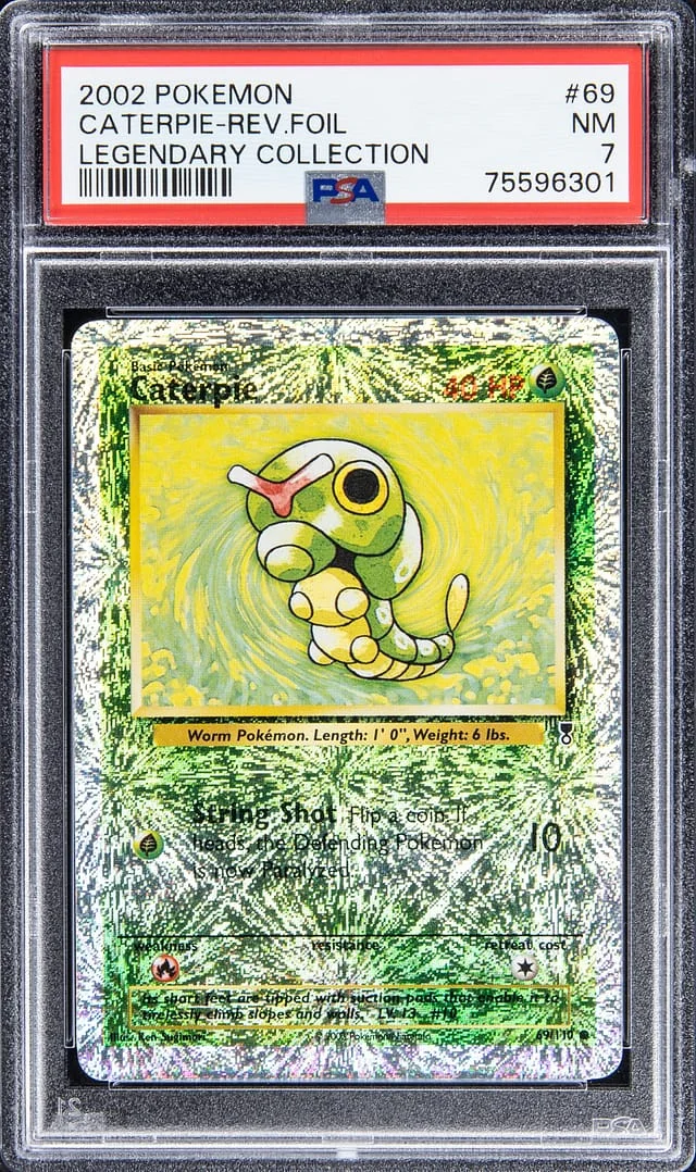 2002 Pokemon Legendary Collection Reverse Holofoil Caterpie #69 card image