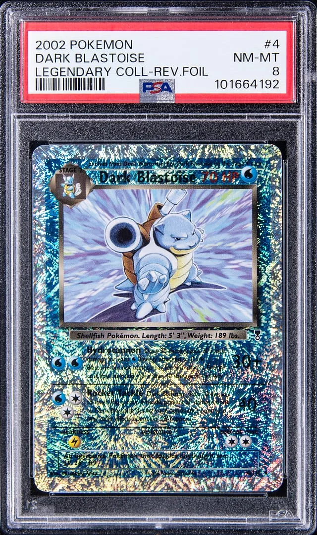 2002 Pokemon Legendary Collection Reverse Holofoil Dark Blastoise #4 card image