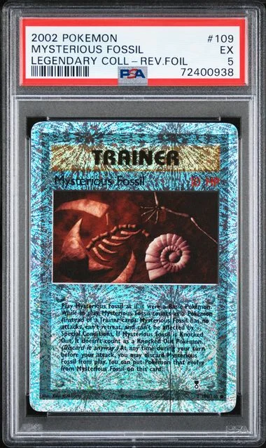 2002 Pokemon Legendary Collection Reverse Holofoil Mysterious Fossil #109 card image