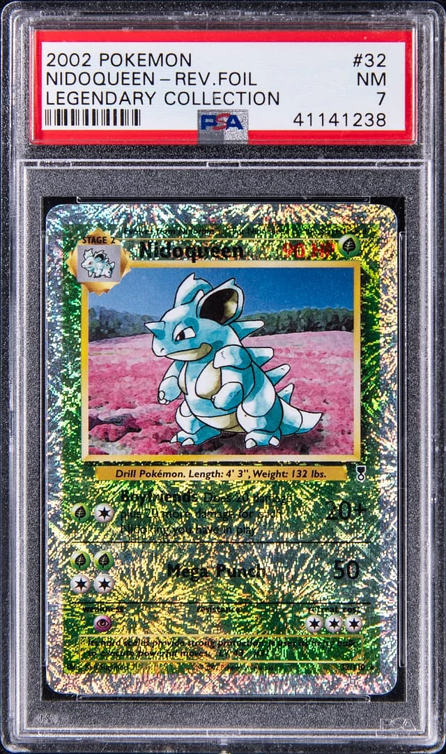 2002 Pokemon Legendary Collection Reverse Holographic Nidoqueen #32 card image
