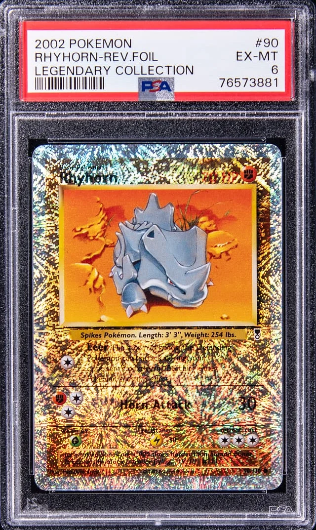 2002 Pokemon Legendary Collection Rhyhorn-Reverse #90 card image