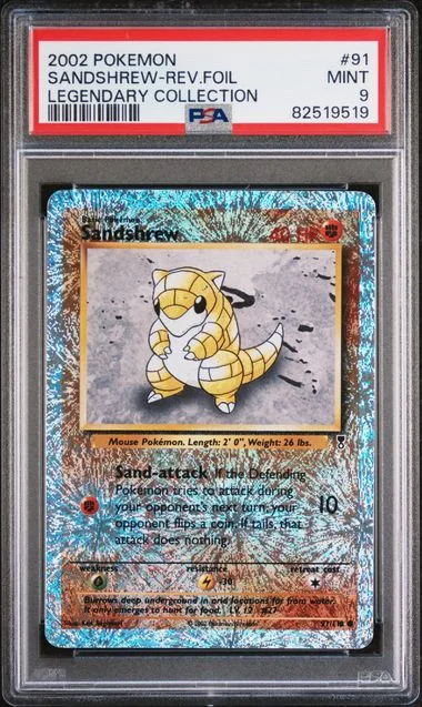 2002 Pokemon Legendary Collection Sandshrew-Reverse #91 card image
