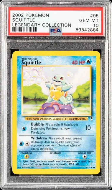 2002 Pokemon Legendary Collection Squirtle #95 card image