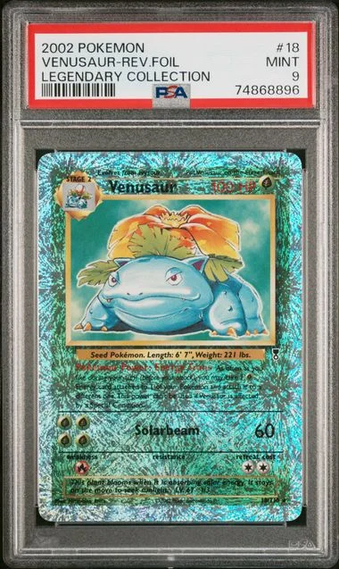 2002 Pokemon Legendary Collection Venusaur-Reverse #18 card image