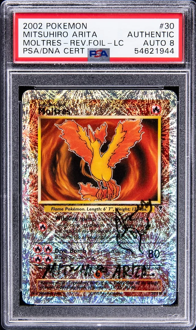 2002 Pokemon Moltres Reverse Foil LC Mitsuhiro Arita #30 card image