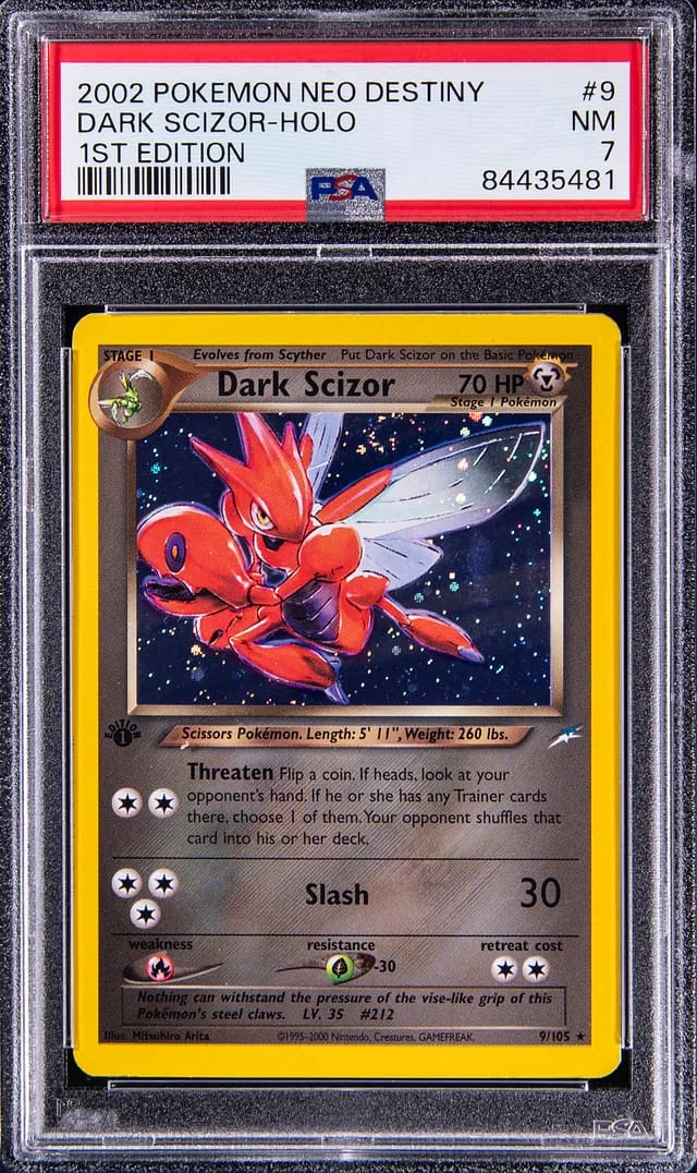 2002 Pokemon Neo Destiny 1St Edition Dark Scizor-Holo #9 card image