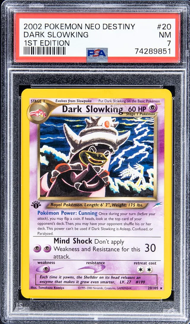 2002 Pokemon Neo Destiny 1st Edition Dark Slowking #20 card image