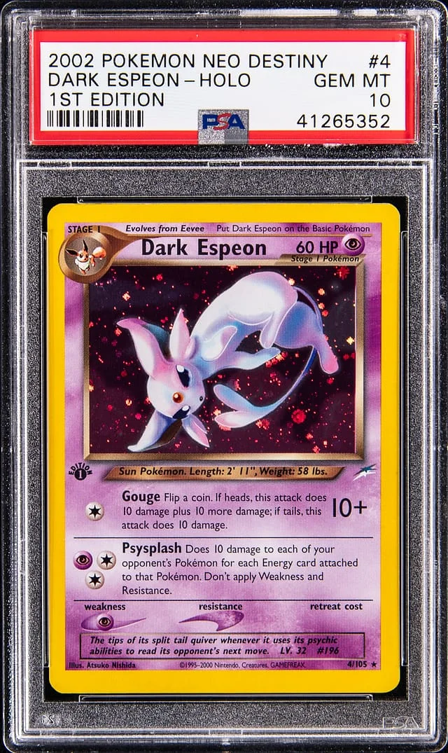 2002 Pokemon Neo Destiny 1st Edition Holo Dark Espeon #4 card image