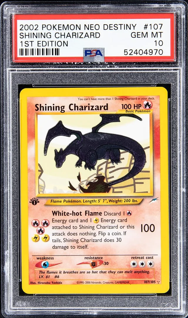 2002 Pokemon Neo Destiny 1st Edition Shining Charizard #107 card image