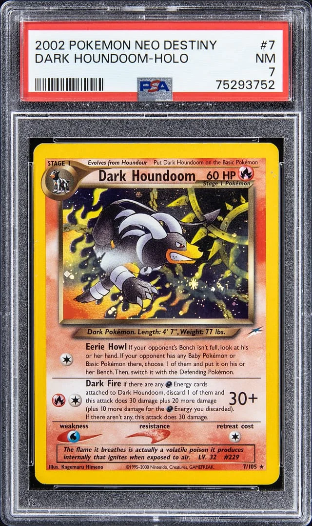 2002 Pokemon Neo Destiny Dark Houndoom Dark Houndoom #7 card image
