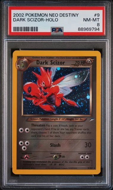 2002 Pokemon Neo Destiny Dark Scizor-Holo #9 card image
