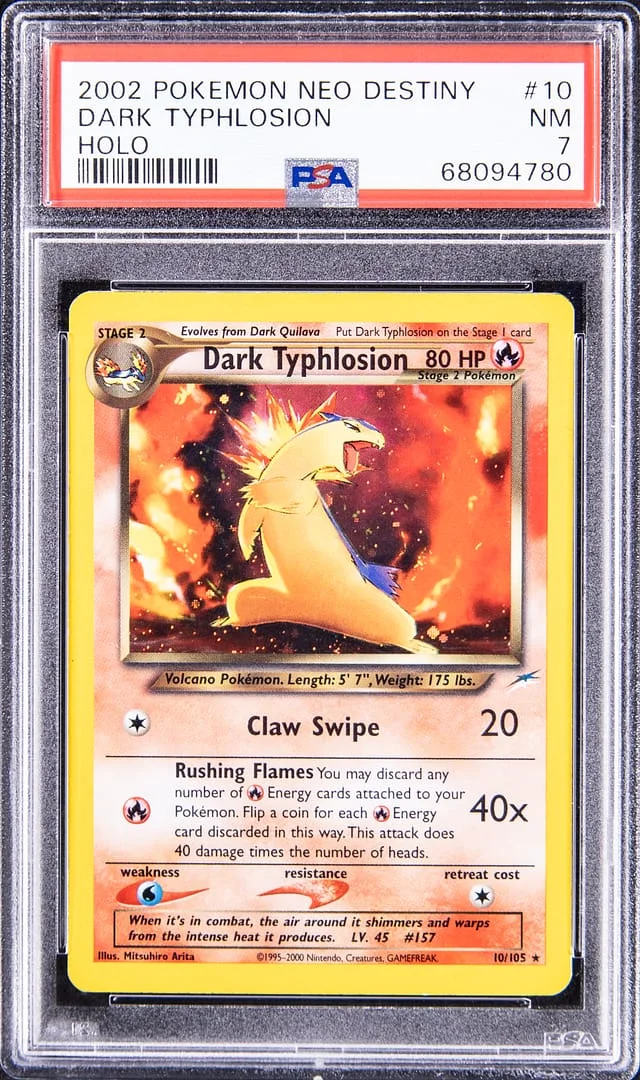 2002 Pokemon Neo Destiny Holo Dark Typhlosion #10 card image