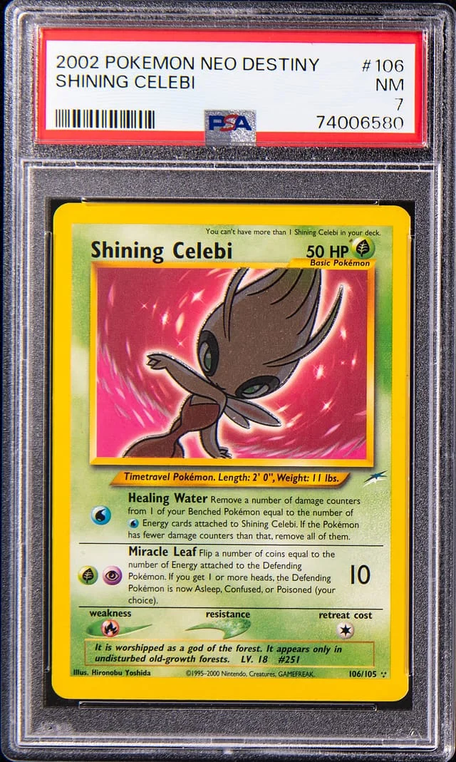 2002 Pokemon Neo Destiny Holo Shining Celebi #106 card image