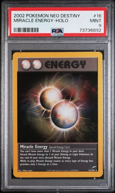 2002 Pokemon Neo Destiny Holofoil Miracle Energy #16 card image