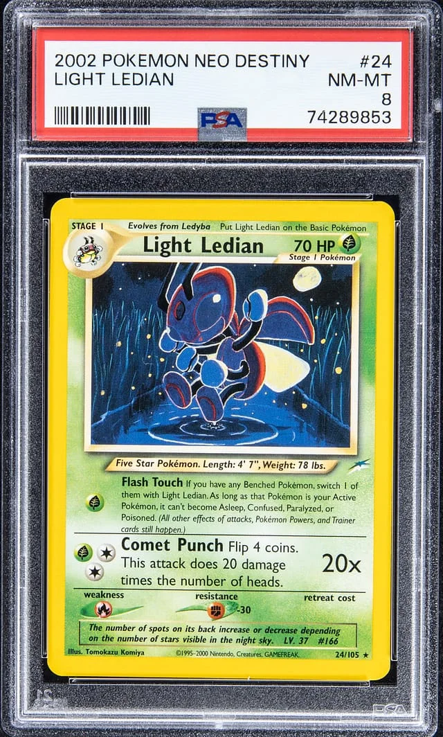 2002 Pokemon Neo Destiny Light Ledian #24 card image