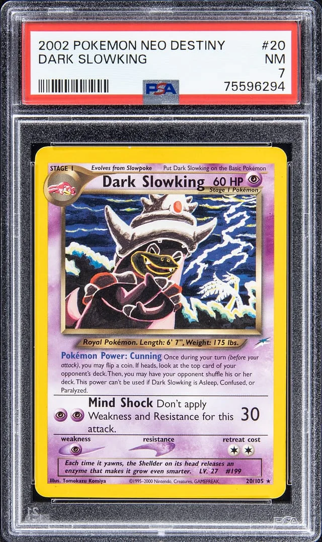 2002 Pokemon Neo Destiny Rare Dark Slowking #20 card image