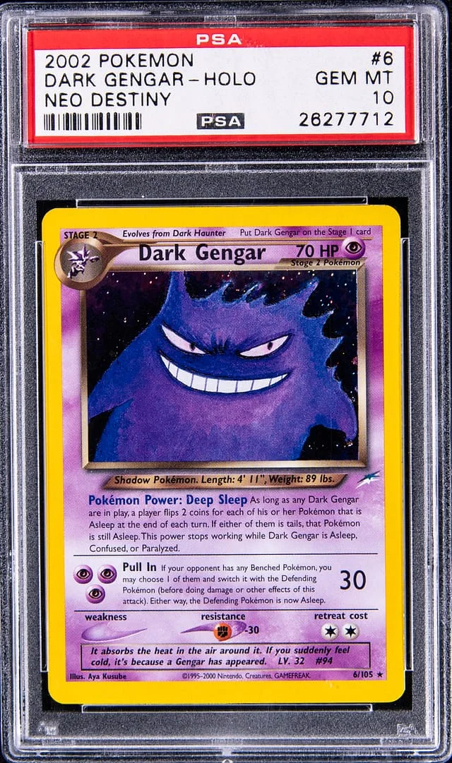 2002 Pokemon Neo Destiny Rare Holofoil Dark Gengar #5 card image