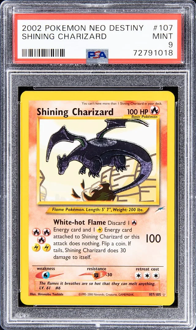 2002 Pokemon Neo Destiny Rare Shining Charizard #108 card image