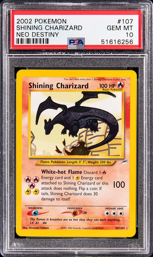 2002 Pokemon Neo Destiny Shining Charizard #107 card image