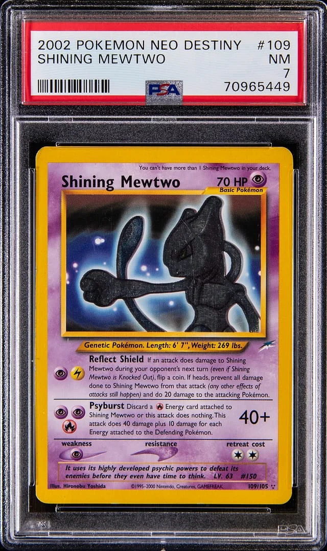 2002 Pokemon Neo Destiny Shining Mewtwo #109 card image
