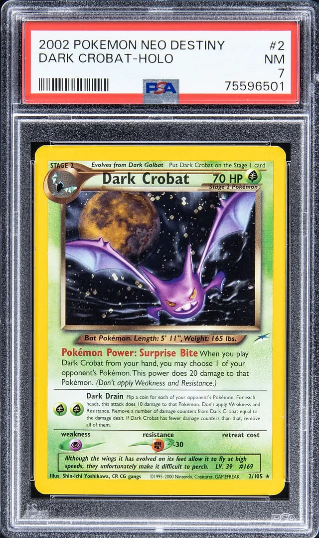 2002 Pokemon Neo Holofoil Dark Crobat #2 card image
